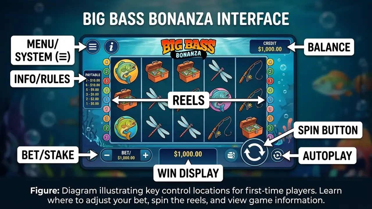 big bass bonanza slot game interface